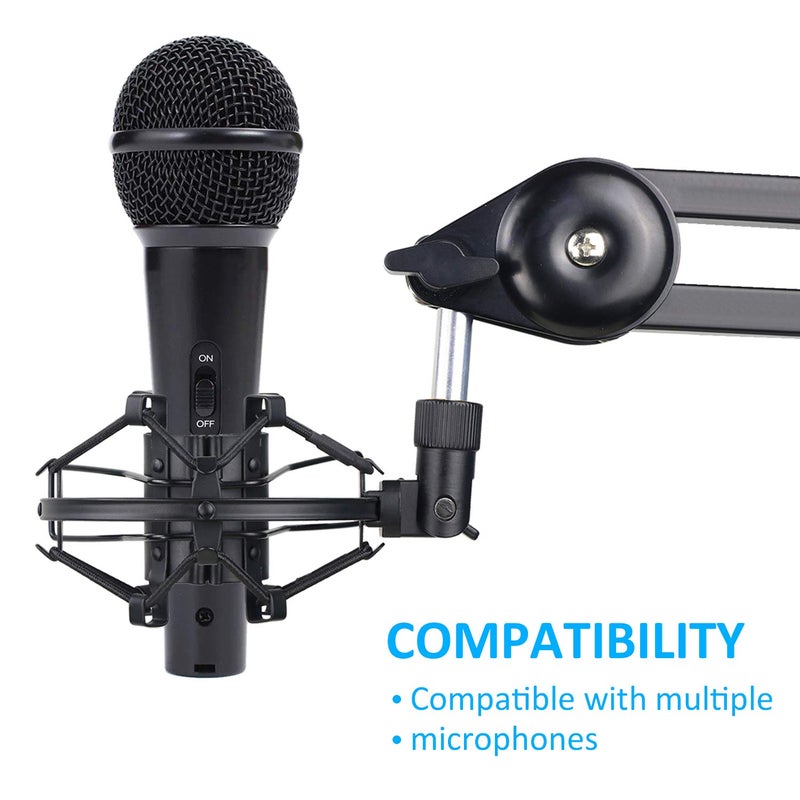 SUNMON Mic Shock Mount Holder for Diameter 28mm-31mm Dynamic Microphone to Reduces Vibration and Shock Noise, Suitable for AT2005-USB, XM1800S, E835 Mic - Image 2